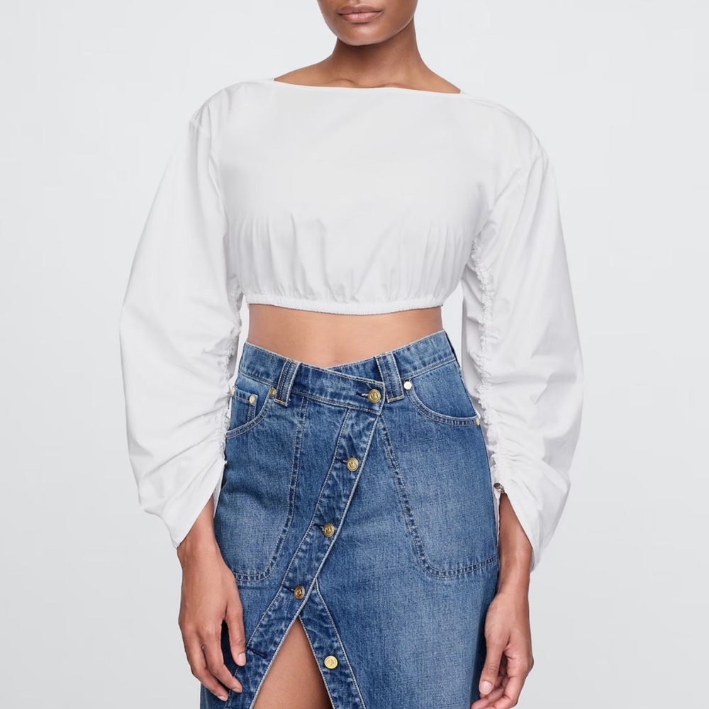 GAP x CULT GAIA RUCHED CROP TOP- WORN ONCE